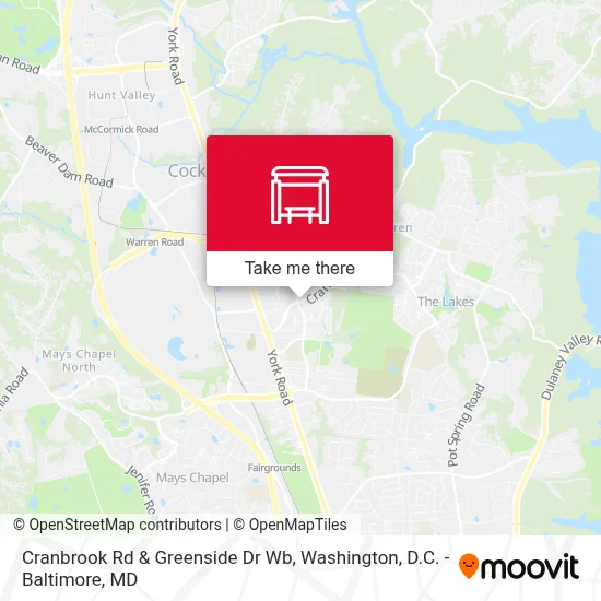 Cranbrook Rd & Greenside Dr Wb map
