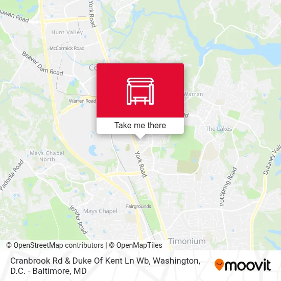 Cranbrook Rd & Duke Of Kent Ln Wb map