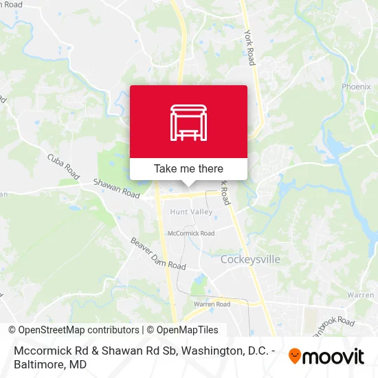 Mccormick Rd & Shawan Rd Sb map