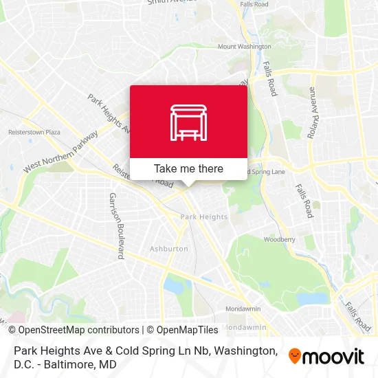 Park Heights Ave & Cold Spring Ln Nb map