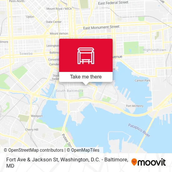 Fort Ave & Jackson St map