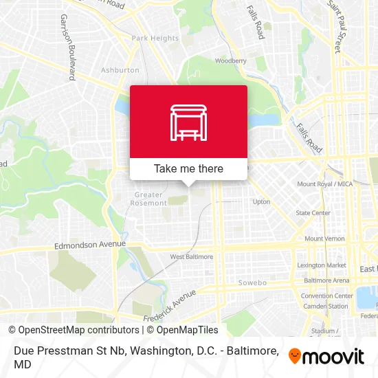 Due Presstman St Nb map
