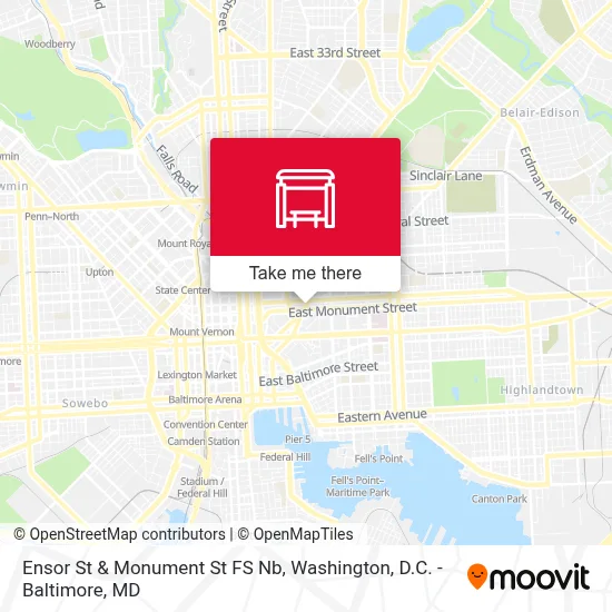 Ensor St & Monument St FS Nb map
