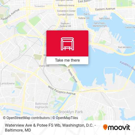 Waterview Ave & Potee FS Wb map