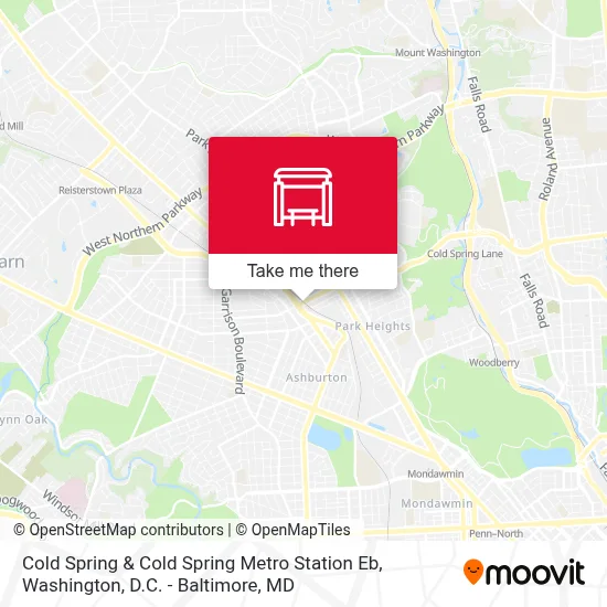 Cold Spring & Cold Spring Metro Station Eb map