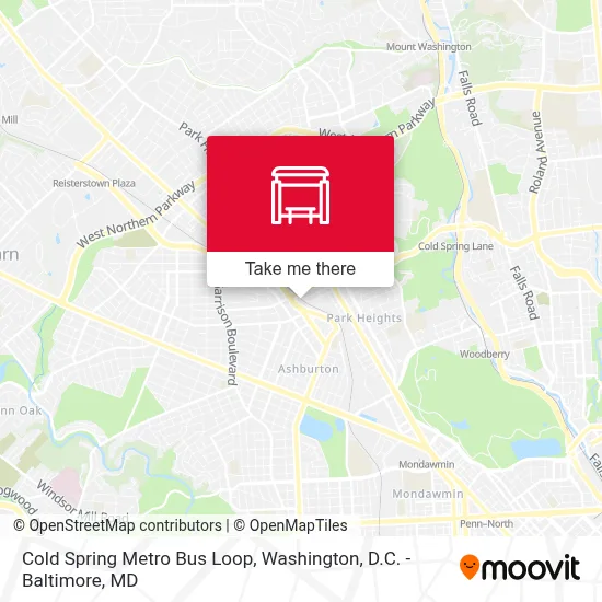 Cold Spring Metro Bus Loop map
