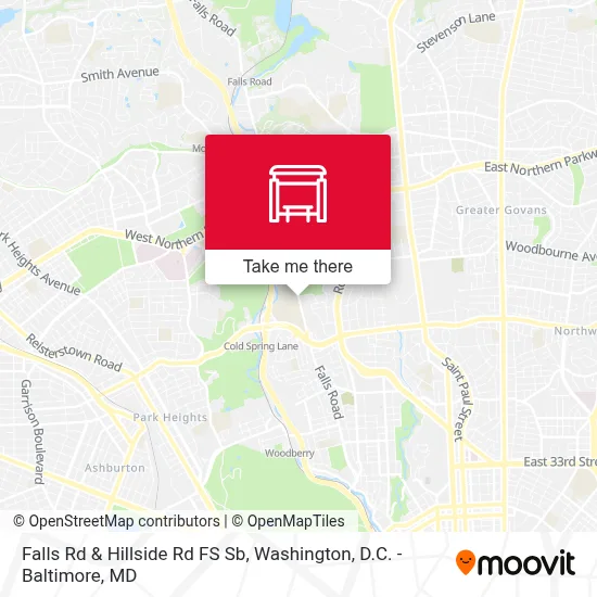 Falls Rd & Hillside Rd FS Sb map