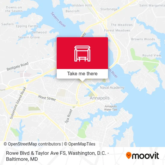 Rowe Blvd & Taylor Ave FS map