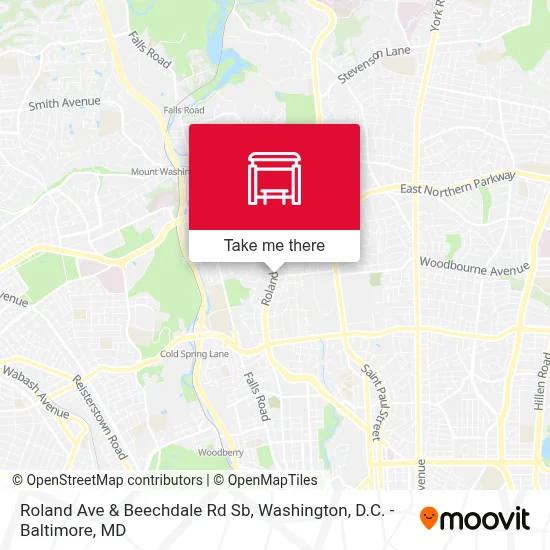Roland Ave & Beechdale Rd Sb map