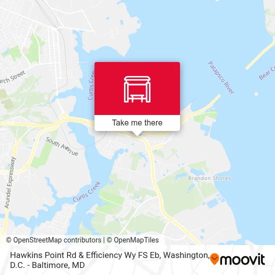 Hawkins Point Rd & Efficiency Wy FS Eb map