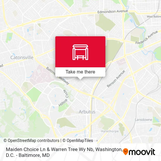 Maiden Choice Ln & Warren Tree Wy Nb map