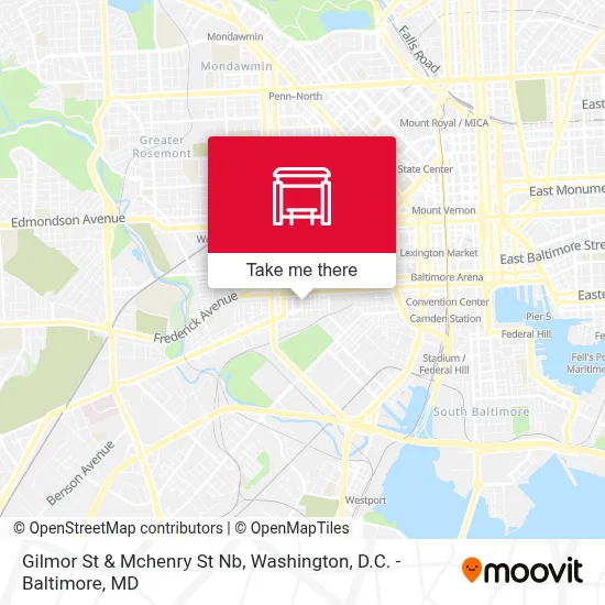 Gilmor St & Mchenry St Nb map