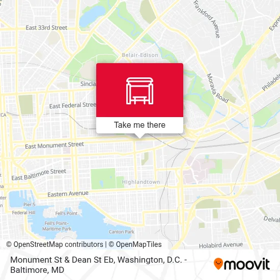 Monument St & Dean St Eb map