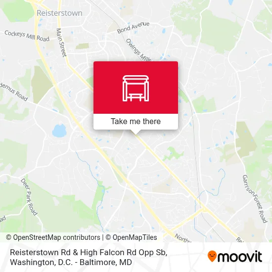 Reisterstown Rd & High Falcon Rd Opp Sb map