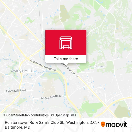 Reisterstown Rd & Sam's Club Sb map