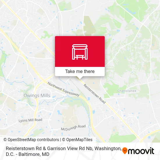 Reisterstown Rd & Garrison View Rd Nb map