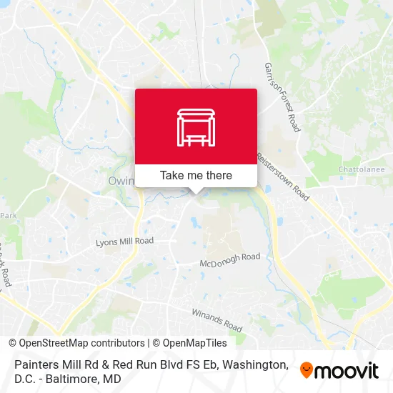 Painters Mill Rd & Red Run Blvd FS Eb map