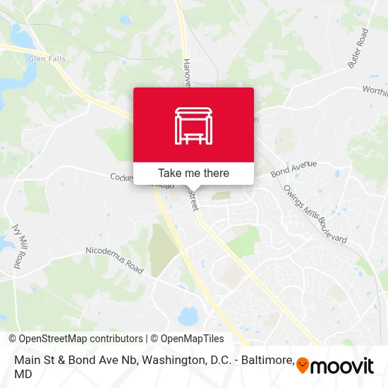 Main St & Bond Ave Nb map