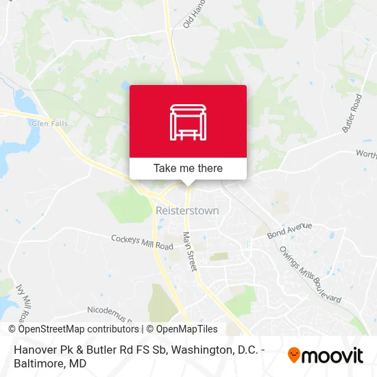 Hanover Pk & Butler Rd FS Sb map