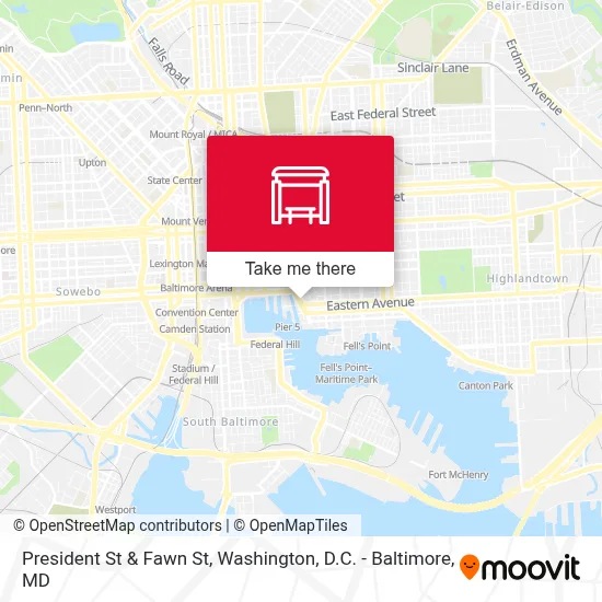 President St & Fawn St map