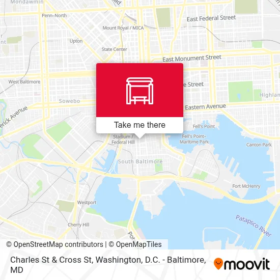 Charles St & Cross St map
