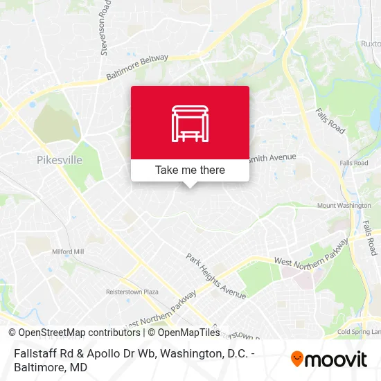 Fallstaff Rd & Apollo Dr Wb map
