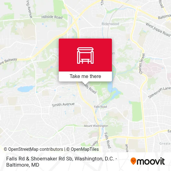 Falls Rd & Shoemaker Rd Sb map