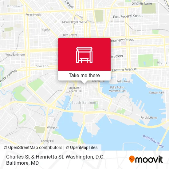 Charles St & Henrietta St map