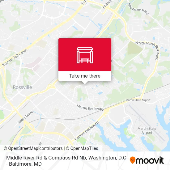 Middle River Rd & Compass Rd Nb map