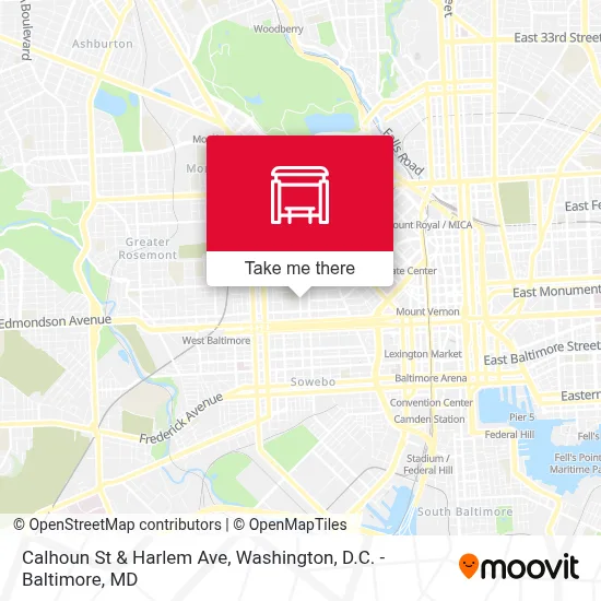 Calhoun St & Harlem Ave map