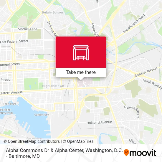 Alpha Commons Dr & Alpha Center map