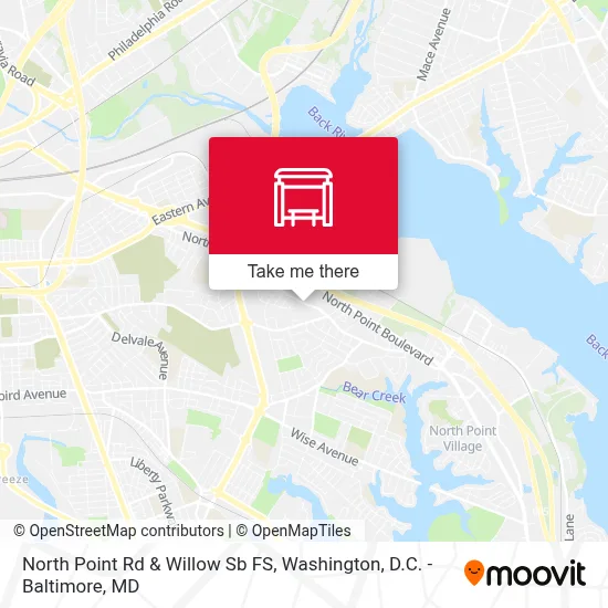 North Point Rd & Willow Sb FS map