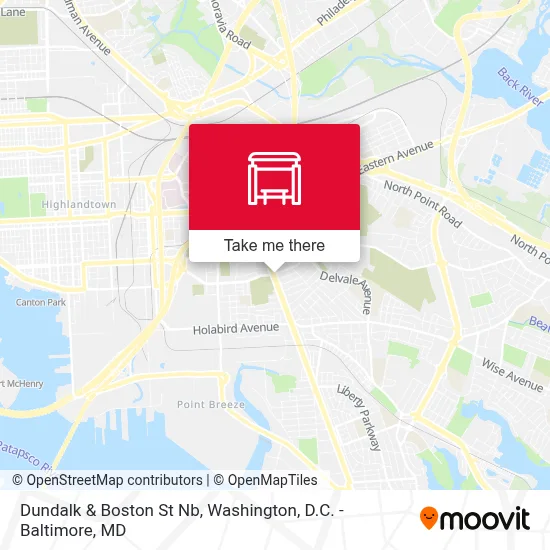 Dundalk & Boston St Nb map