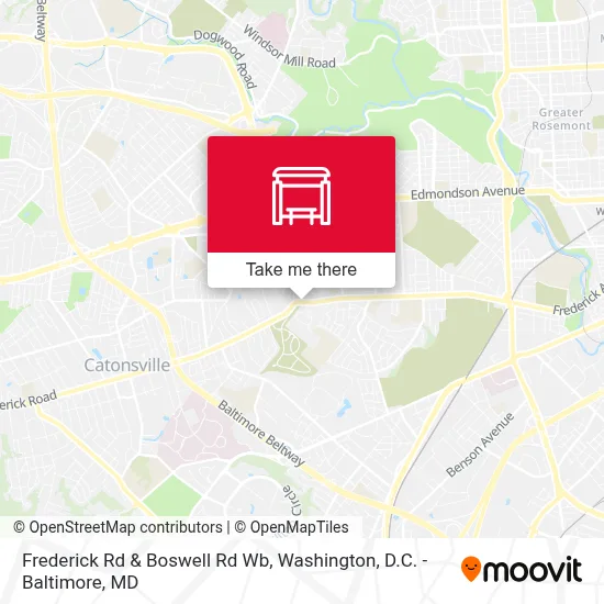 Frederick Rd & Boswell Rd Wb map