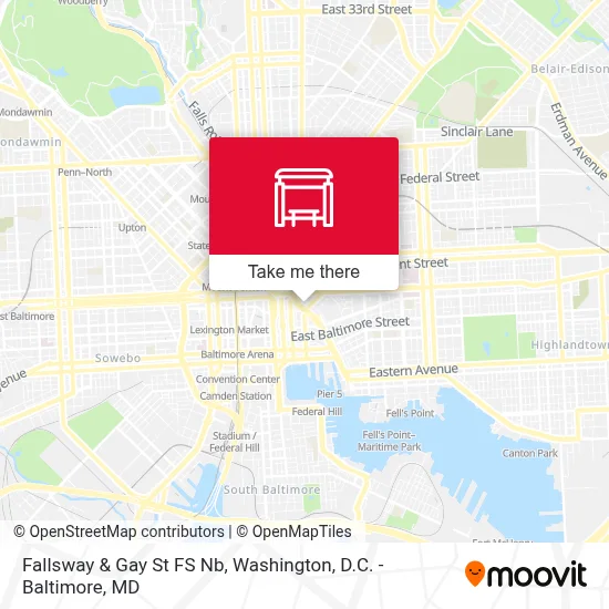 Fallsway & Gay St FS Nb map