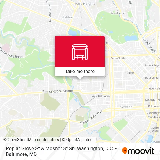 Poplar Grove St & Mosher St Sb map