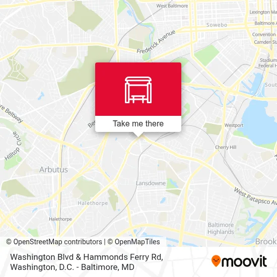 Washington Blvd & Hammonds Ferry Rd map