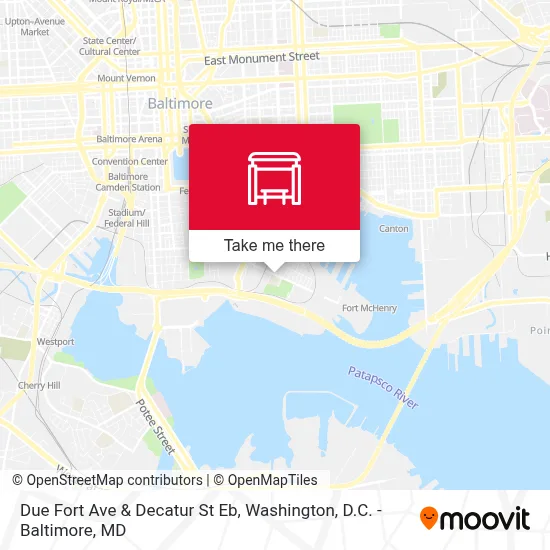 Due Fort Ave & Decatur St Eb map