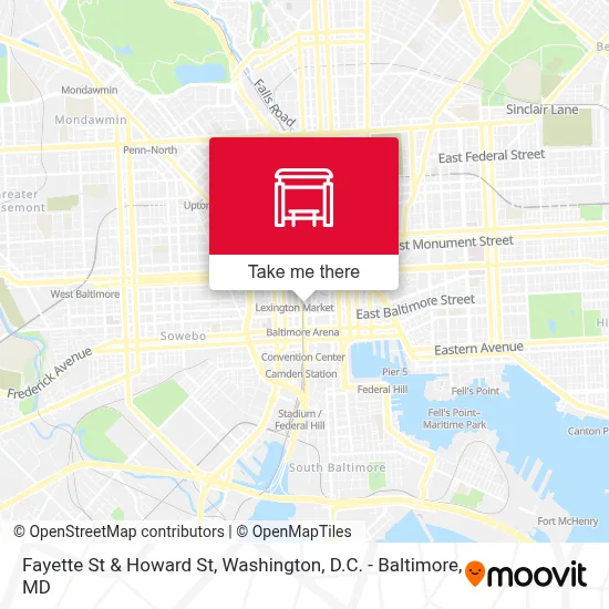 Fayette St & Howard St map