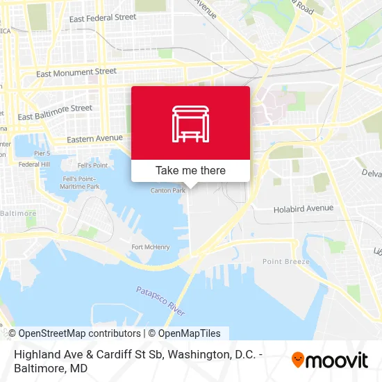 Highland Ave & Cardiff St Sb map