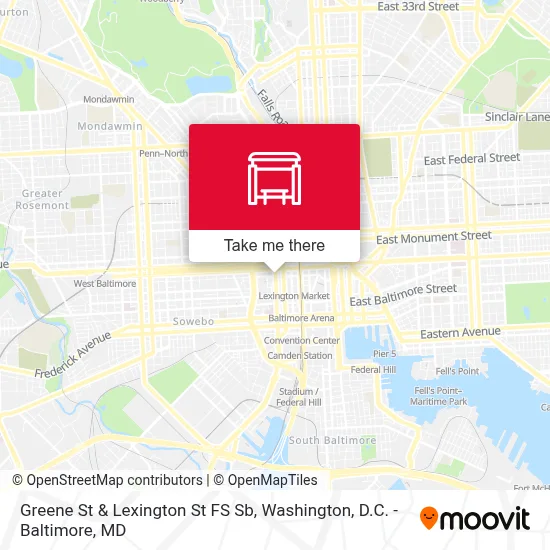 Greene St & Lexington St FS Sb map