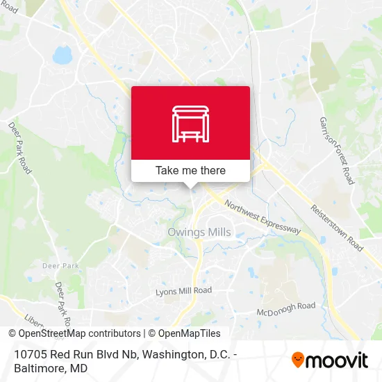 10705 Red Run Blvd Nb map