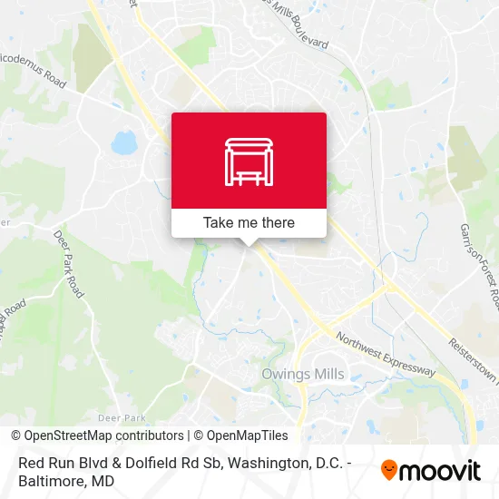 Red Run Blvd & Dolfield Rd Sb map