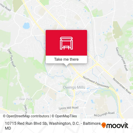 10715 Red Run Blvd Sb map