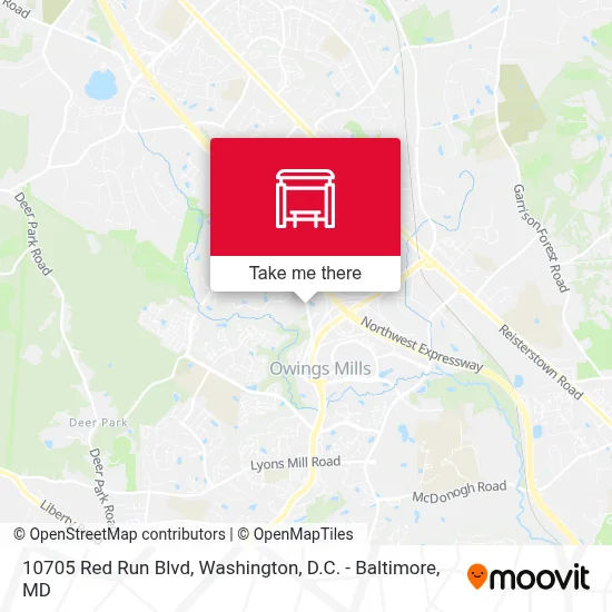 10705 Red Run Blvd map