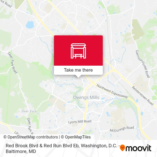 Red Brook Blvd & Red Run Blvd Eb map