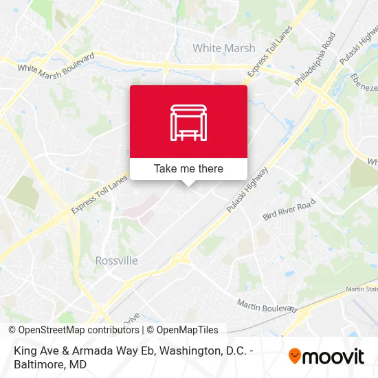 King Ave & Armada Way Eb map