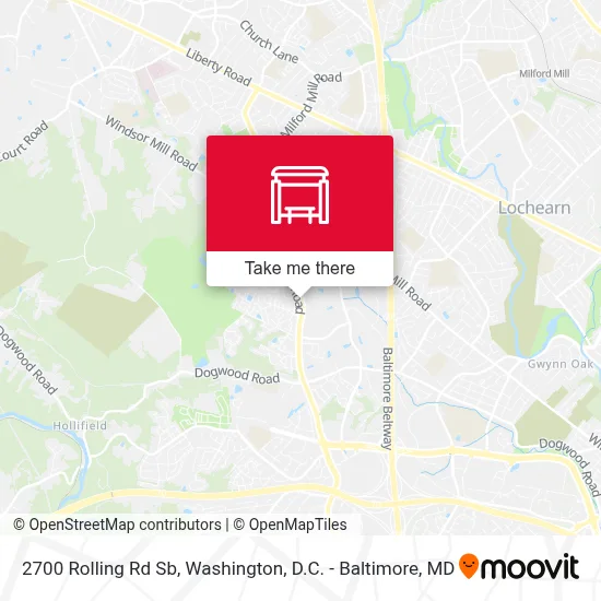 2700 Rolling Rd Sb map