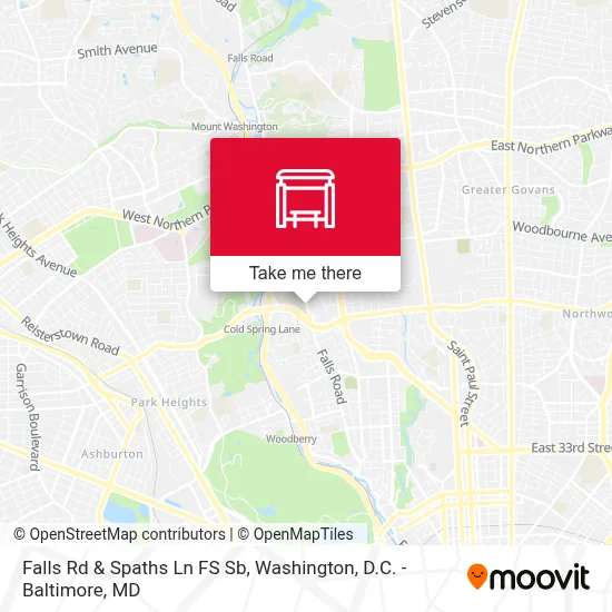 Falls Rd & Spaths Ln FS Sb map