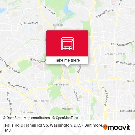Falls Rd & Hamill Rd Sb map